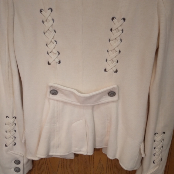 We The Free Cream Majorette Double Breasted Knit Jacket - Picture 3 of 8